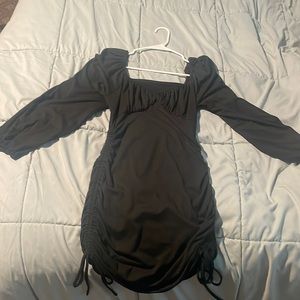 Black, long sleeve, cinched dress - Windsor - Size: Medium